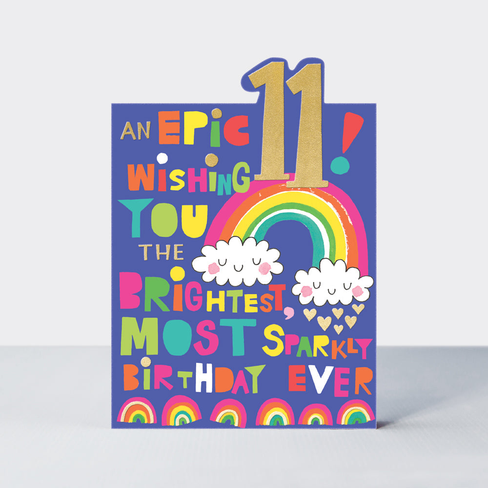 Tiptoes - Age 11 Rainbows Card