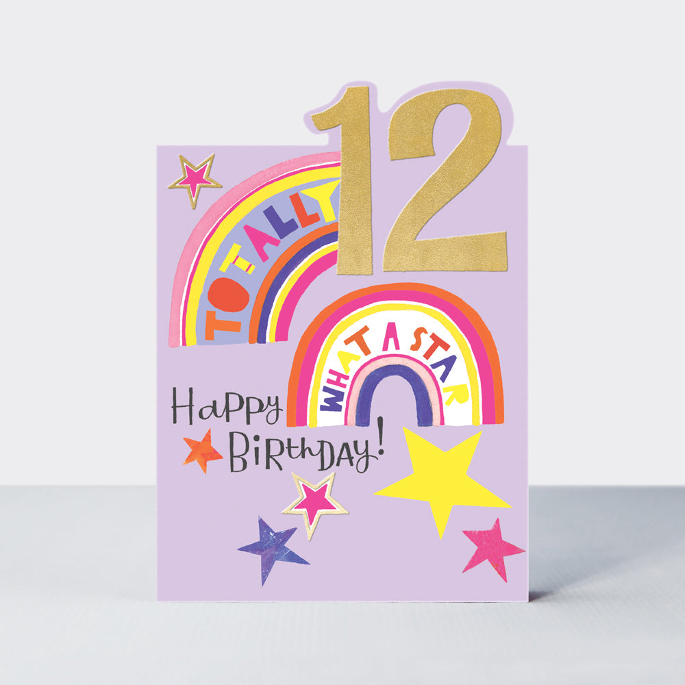 Tiptoes - Age 12 Rainbows Card