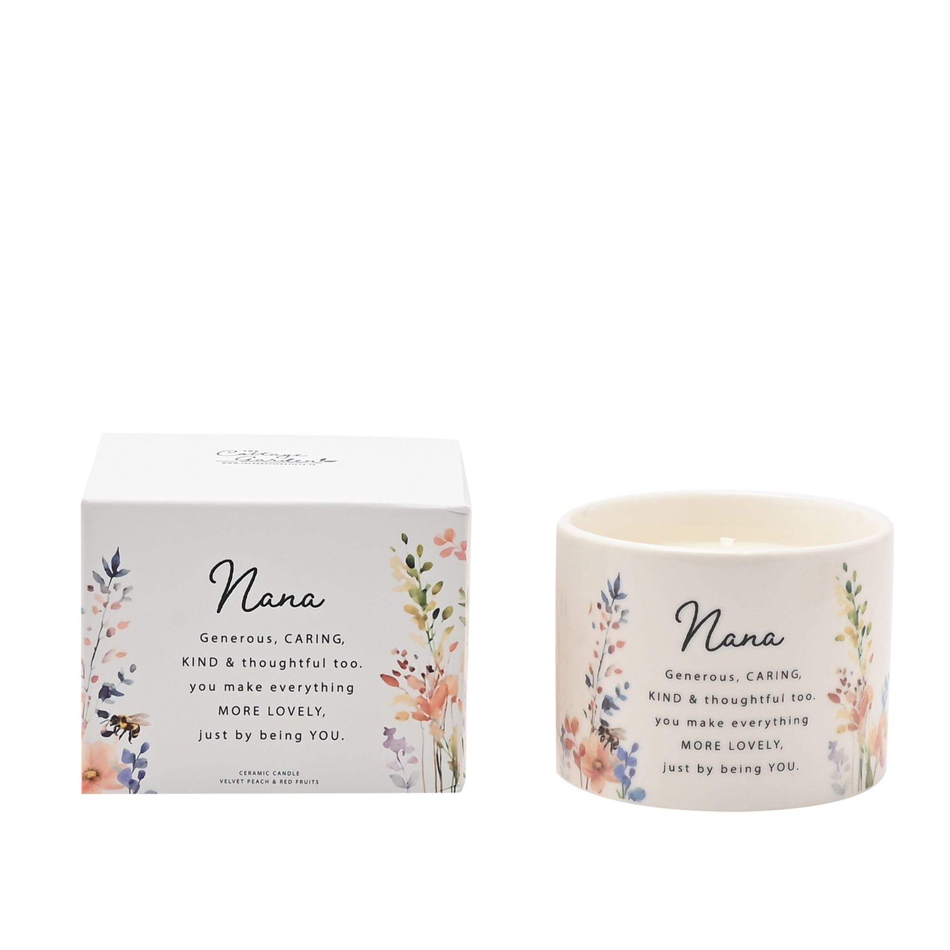 the cottage garden ceramic candle 100g - nana - More Than Just a Gift | Narborough Hall