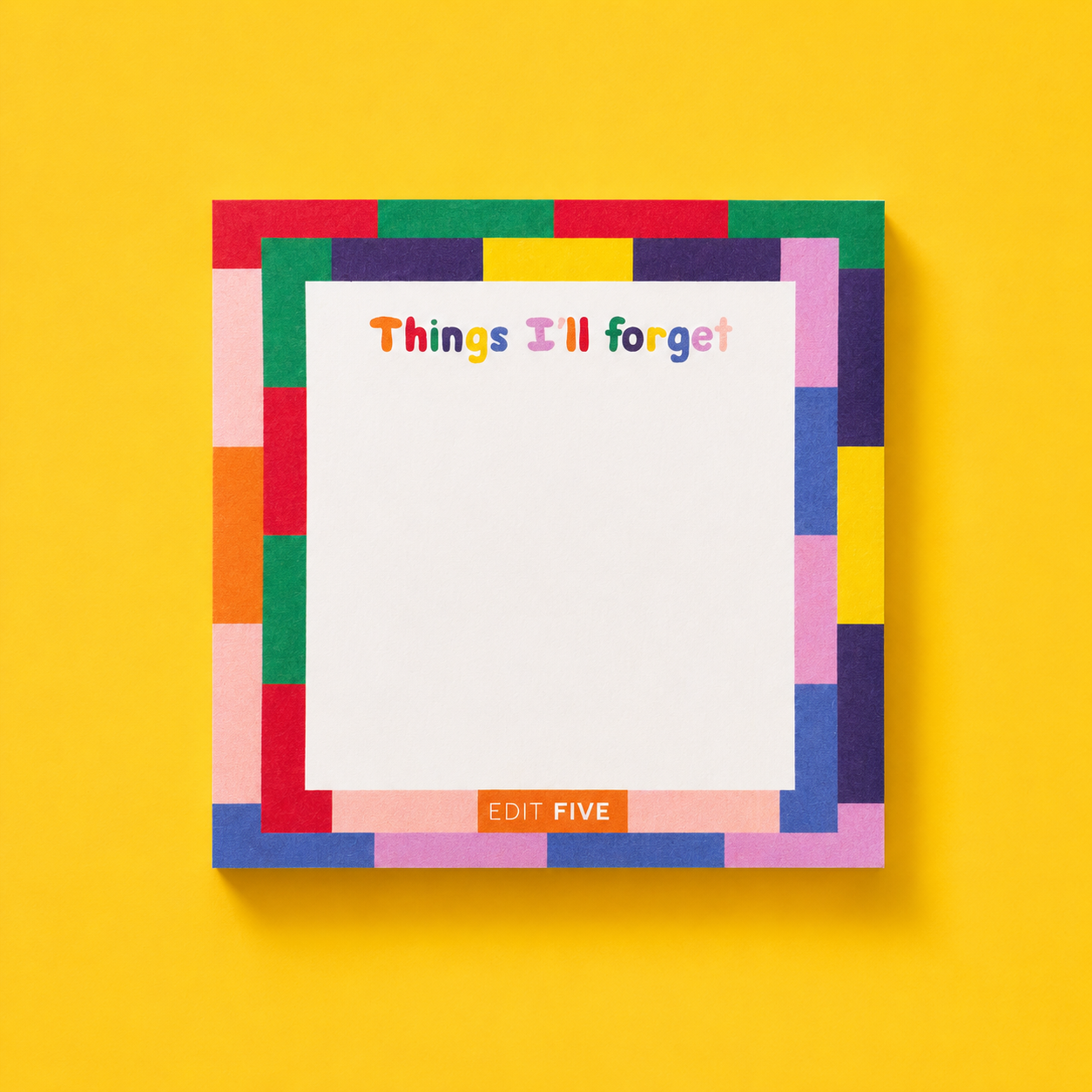 Things I'll Forget Memo Pad