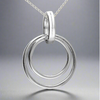 Sterling Silver Double Circle Necklace