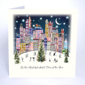 Five Dollar Shake It's The Most Wonderful Time Of The Year (Ice Rink) Christmas Card