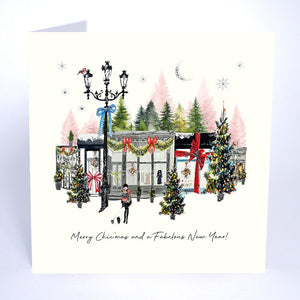 Five Dollar Shake Merry Christmas and a Happy New Year (Shops) Christmas Card