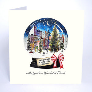 Five Dollar Shake With Love To A Wonderful Friend (Snowglobe) Christmas Card