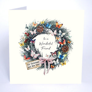 Five Dollar Shake To A Wonderful Friend (Wreath) Christmas Card