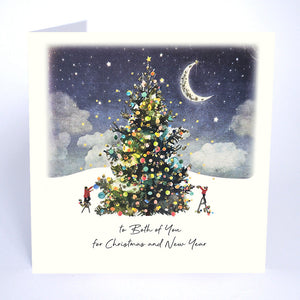 Five Dollar Shake To Both Of You for Christmas and New Year (Tree) Christmas Card
