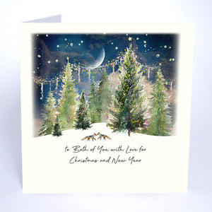 Five Dollar Shake To Both Of You With Love for Christmas And New Year (Forest) Christmas Card