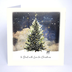 Five Dollar Shake To Dad With Love for Christmas (Tree) Christmas Card