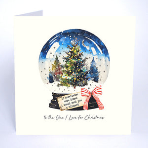 Five Dollar Shake To The One I Love For Christmas (Snowglobe) Christmas Card