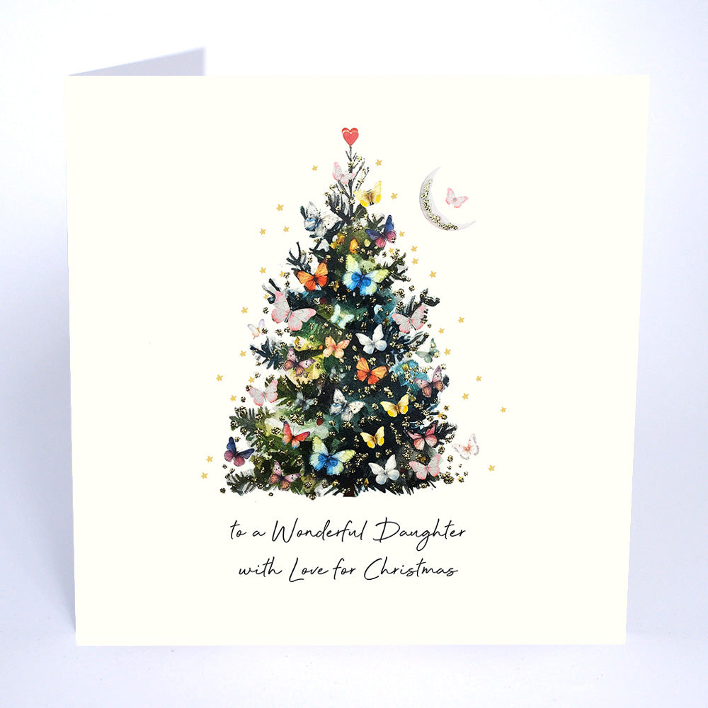 Five Dollar Shake To A Wonderful Daughter With Love for Christmas (Tree) Christmas Card