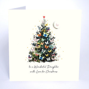 Five Dollar Shake To A Wonderful Daughter With Love for Christmas (Tree) Christmas Card