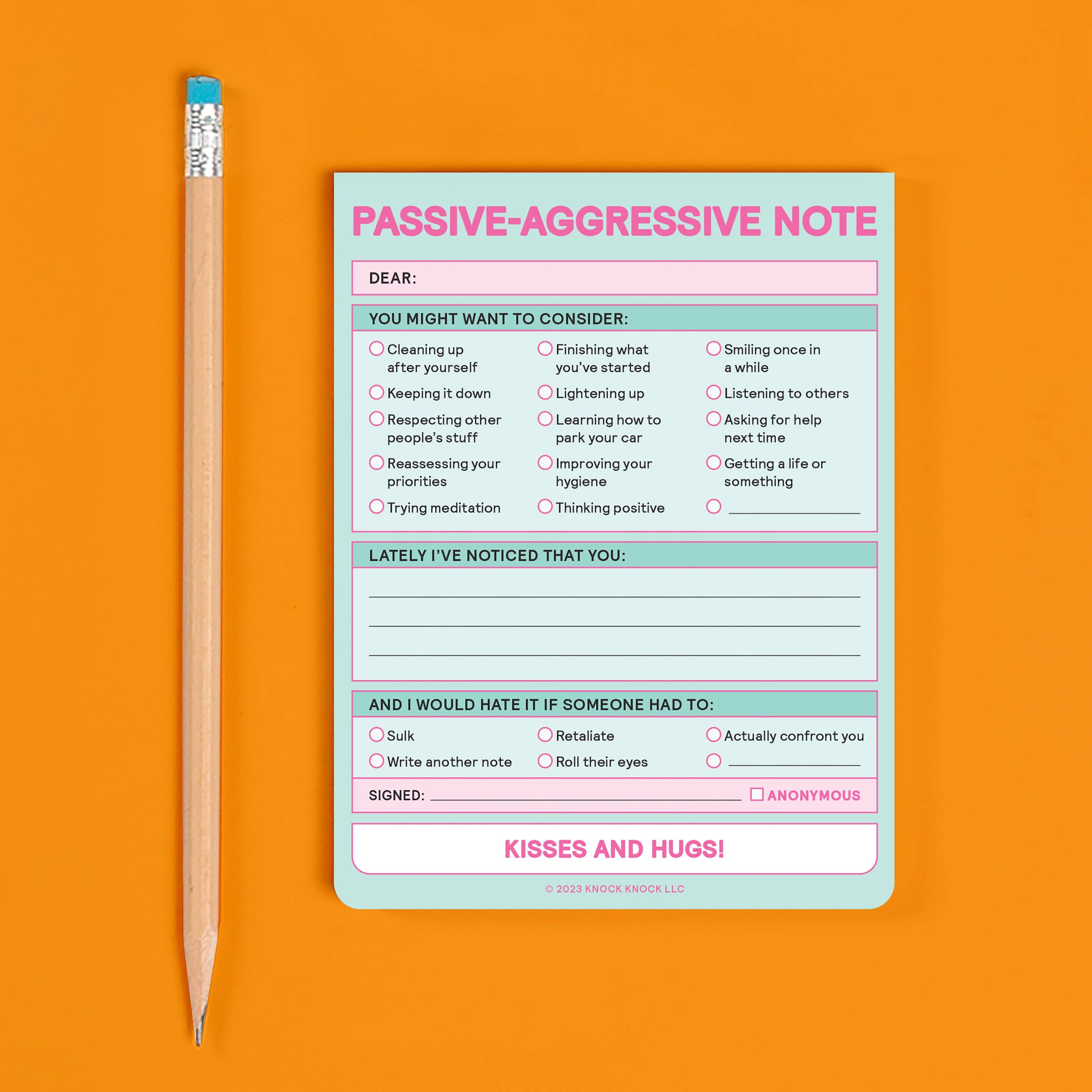 Abrams & Chronicle Books - Knock Knock Passive Aggressive Nifty Note (Pastel Version)