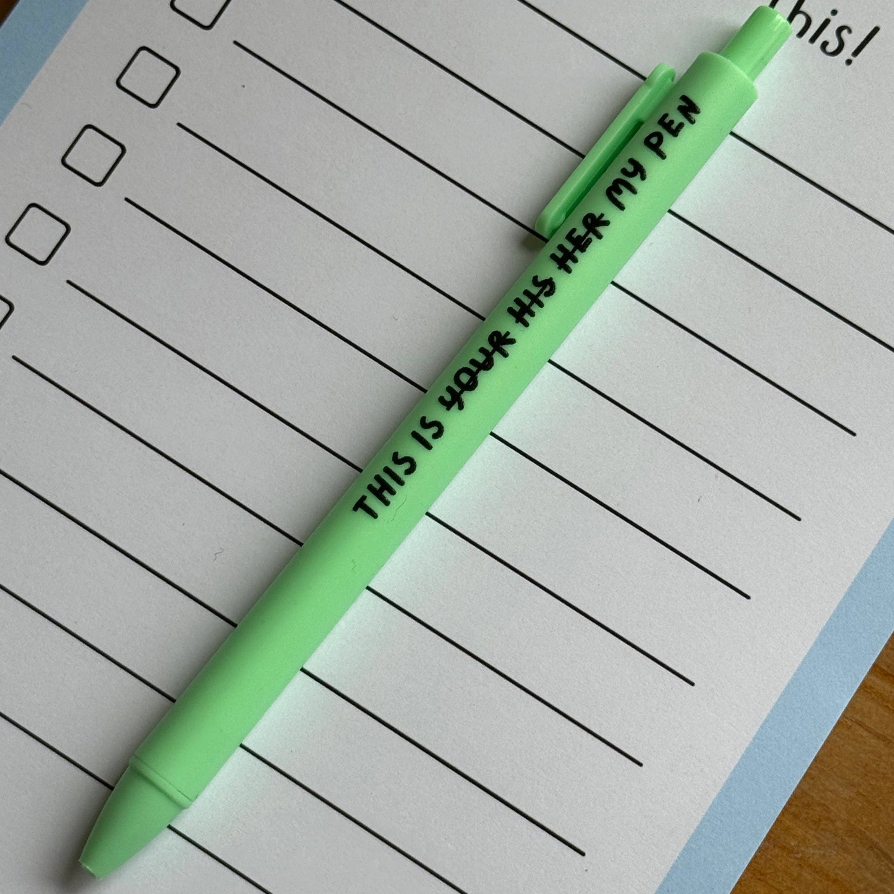 Quirky Doodles - Funny Quote Pens: Green - Easily Distracted
