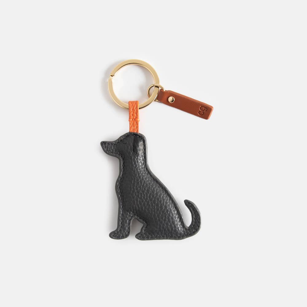 Caroline Gardner - Charcoal Labrador Novelty Keyring