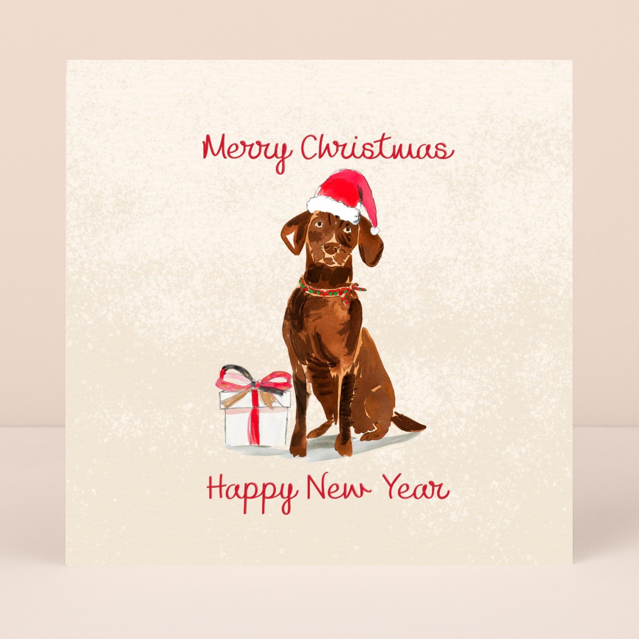 Petimo - Merry Tails Cute Labrador Dog Christmas Card