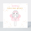 Petimo - Sugar Plum Sparkling Christmas Wishes Pink Fairy Card