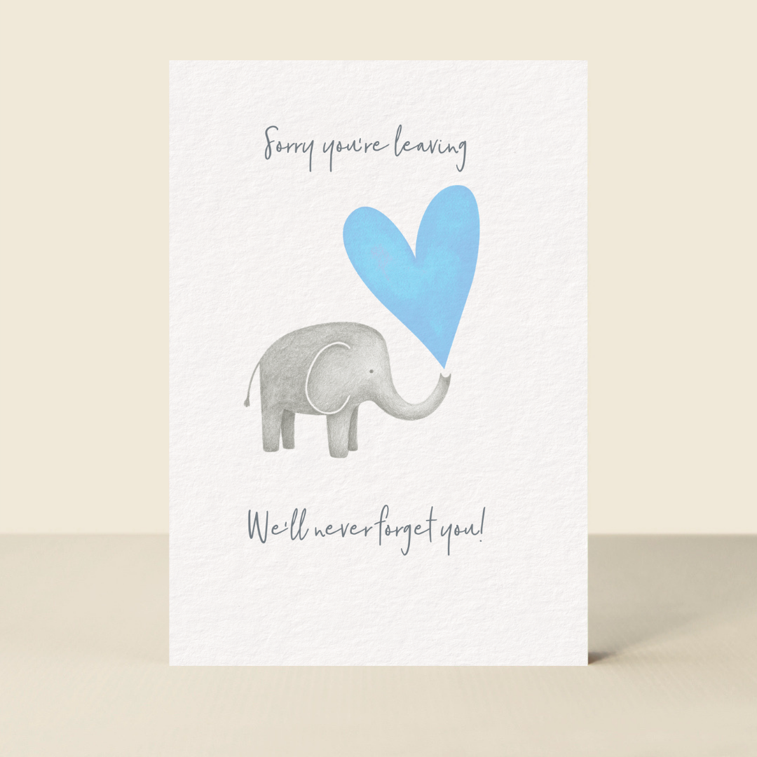 Petimo - Sorry You're Leaving Elephant Never Forget Card