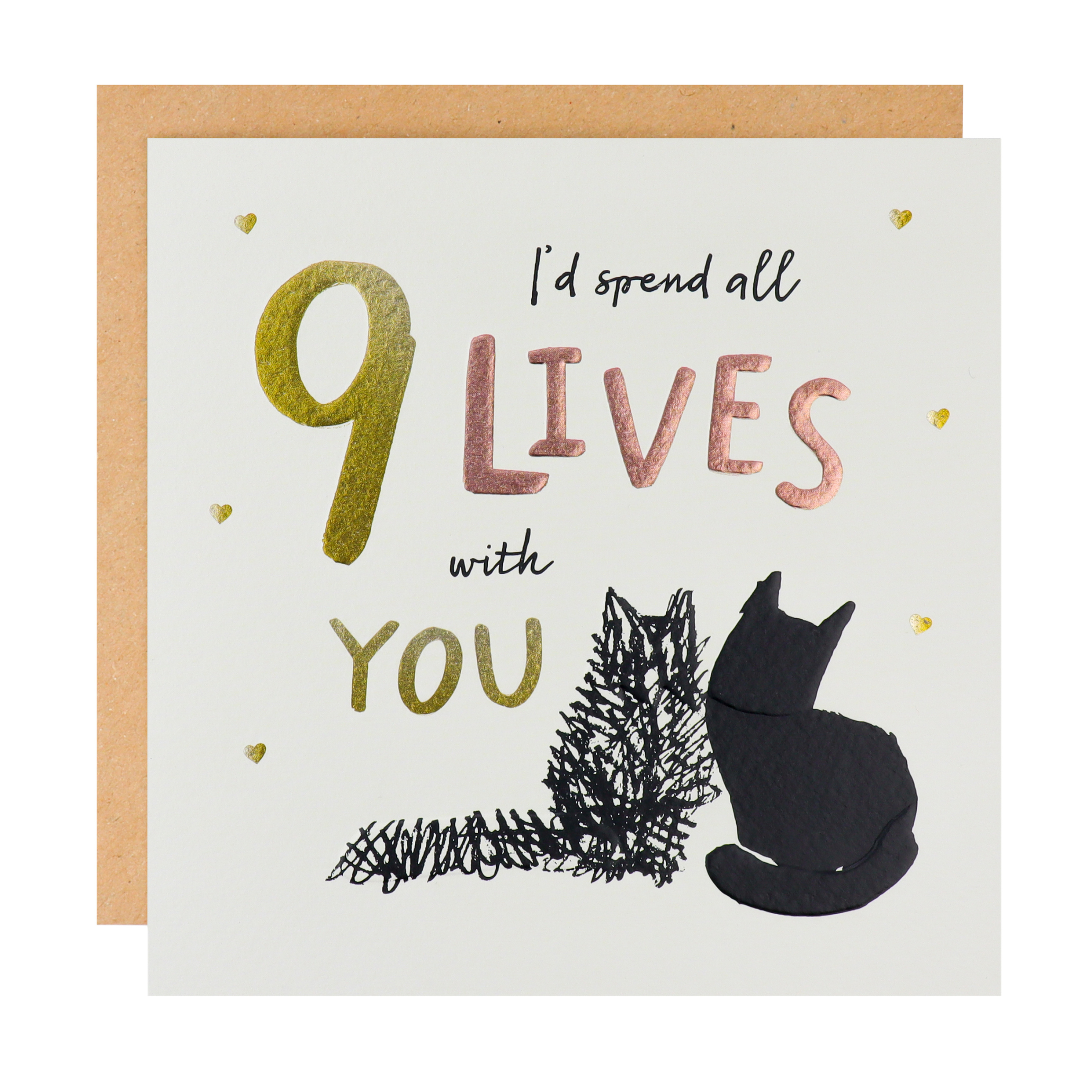 Cardology - Battersea I'd Spend Nine Lives With You Greeting Card