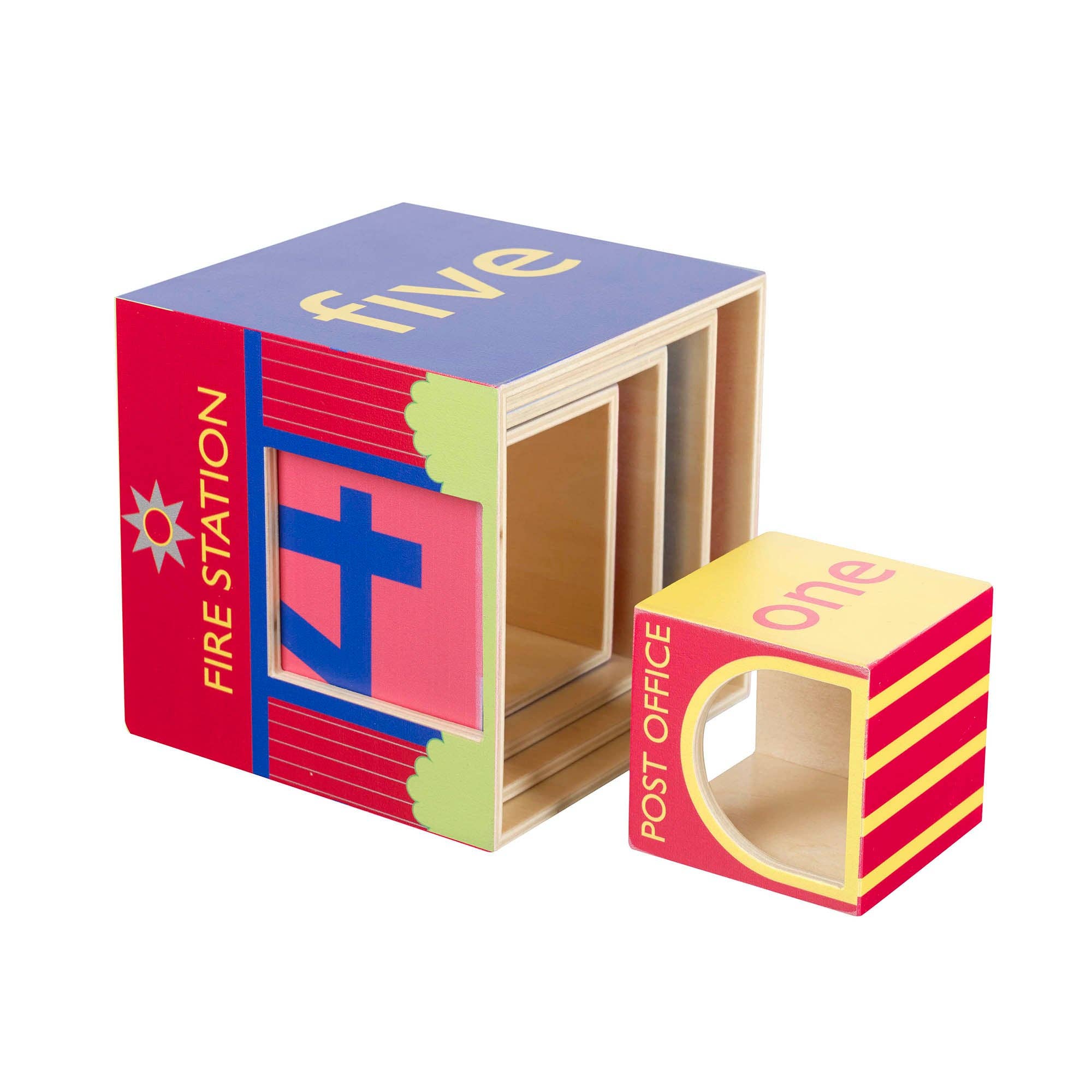 Orange Tree Toys - Emergency Services Wooden Stacking Cubes