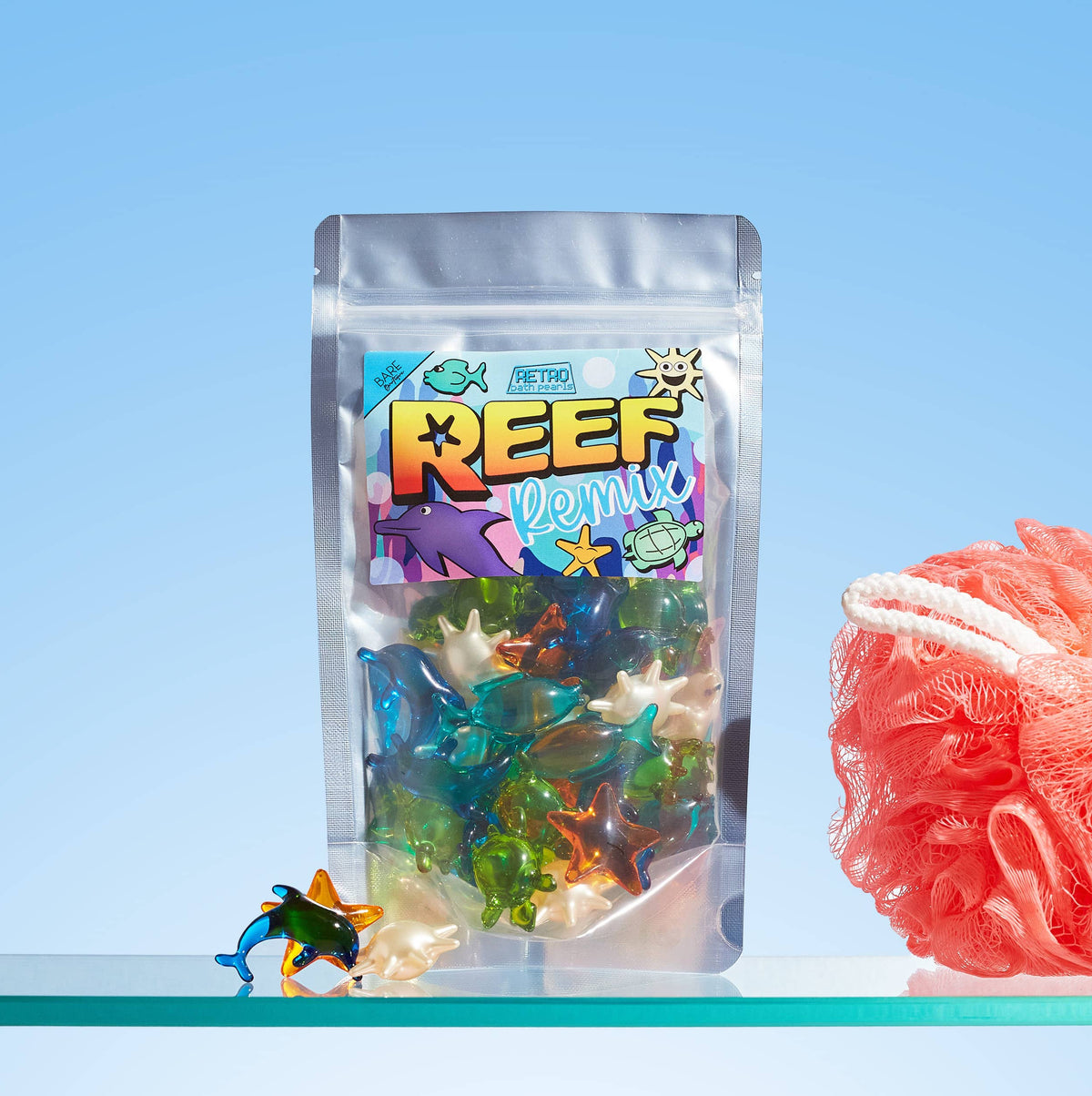 Bare Boutique - Retro Bath Pearls - Reef Remix. 30 Pack Ocean Themed Pearls