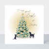 Petimo - Noelle Special Couple at Christmas Cat & Dog at Tree Card