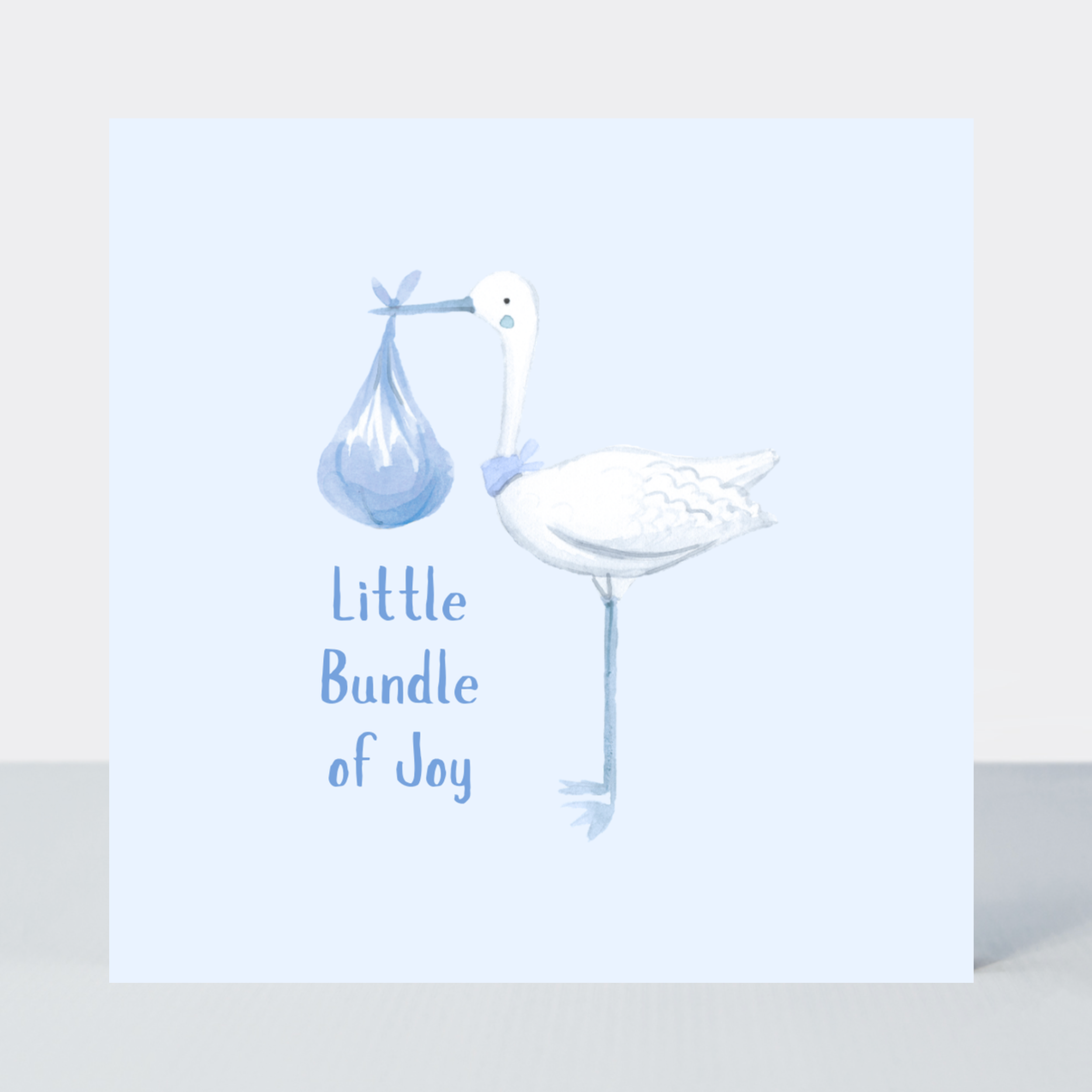 Petimo - Blue Little Bundle of Joy Stork New Baby Boy Card