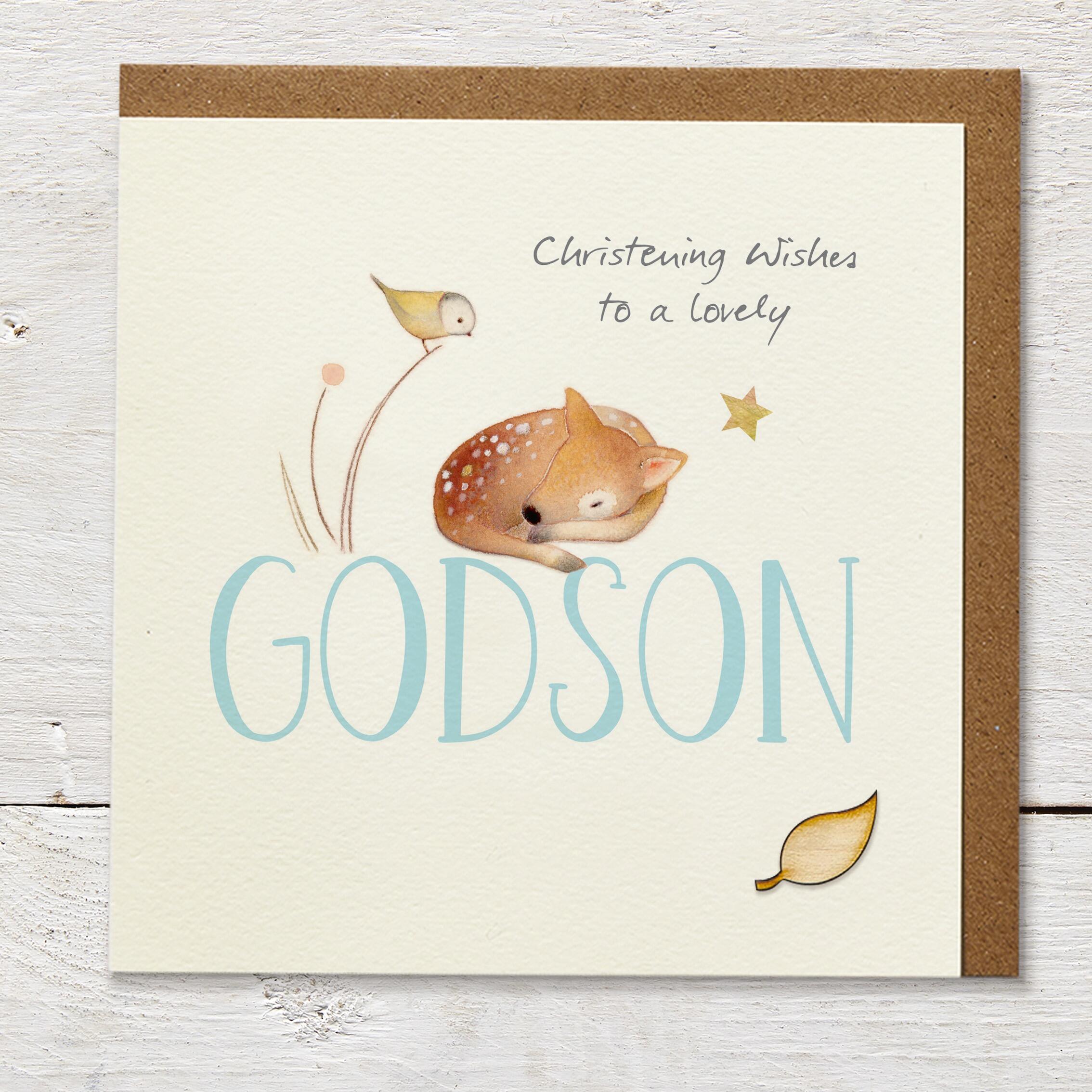 Ginger Betty Godson Christening Card