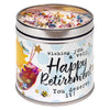 Retirement Scented Glitter Topped Candle Tin Best Kept Secrets