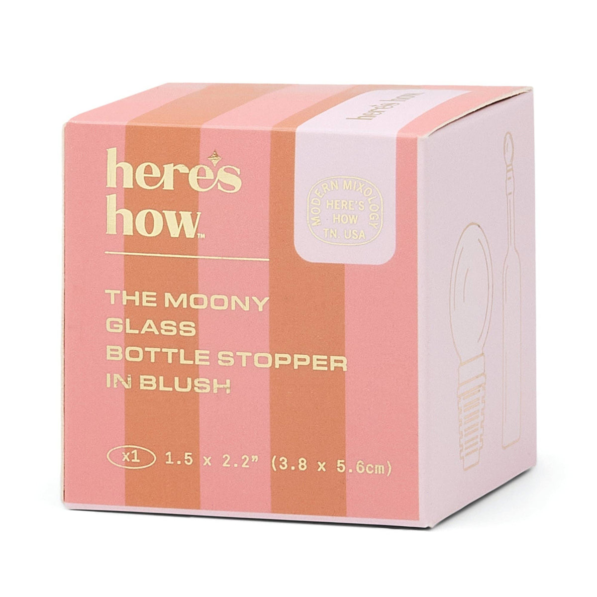 Designworks Collective - The Moony Glass Bottle Stopper - Blush