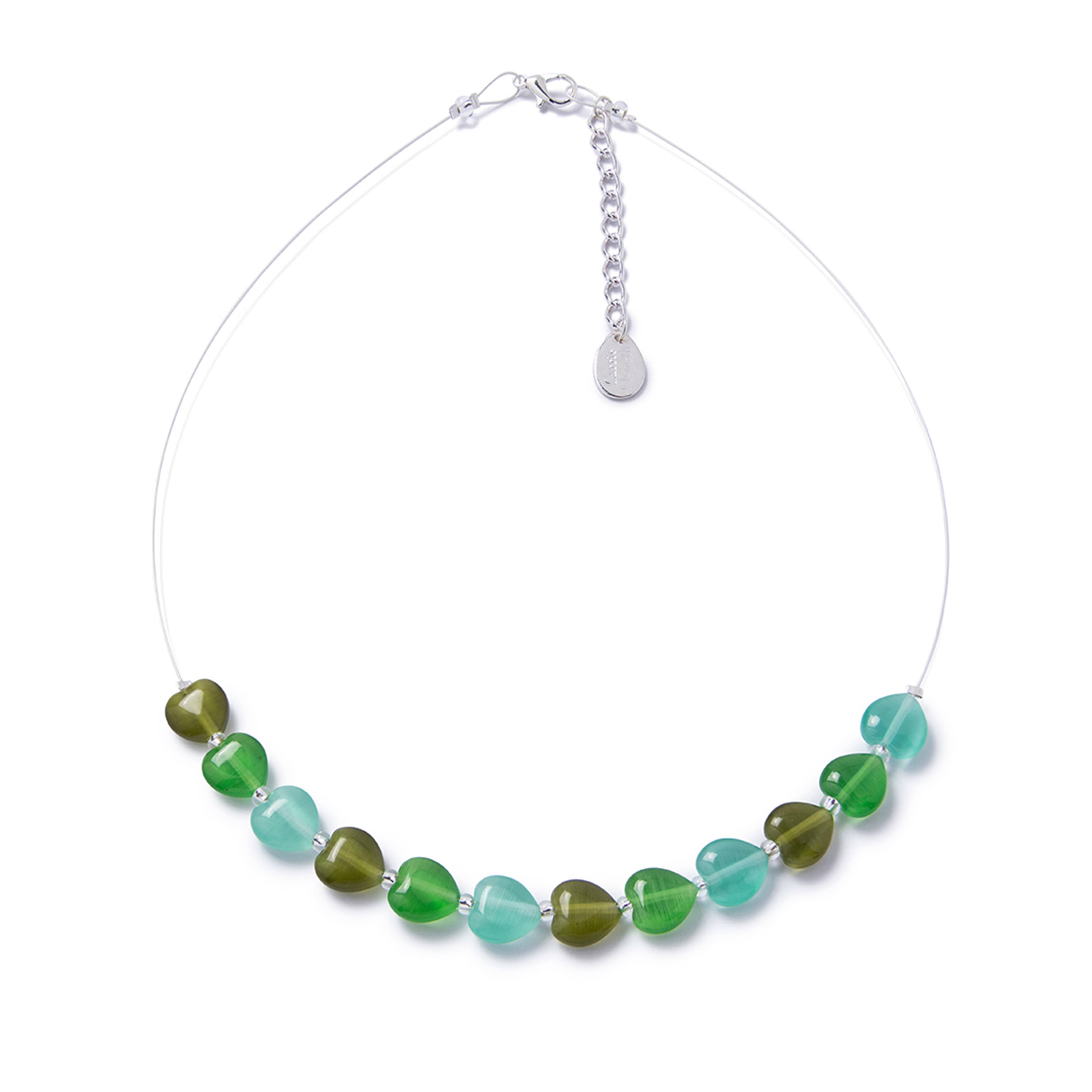 Carrie Elspeth Jewellery - Hearts Necklace: Ocean / Spaced