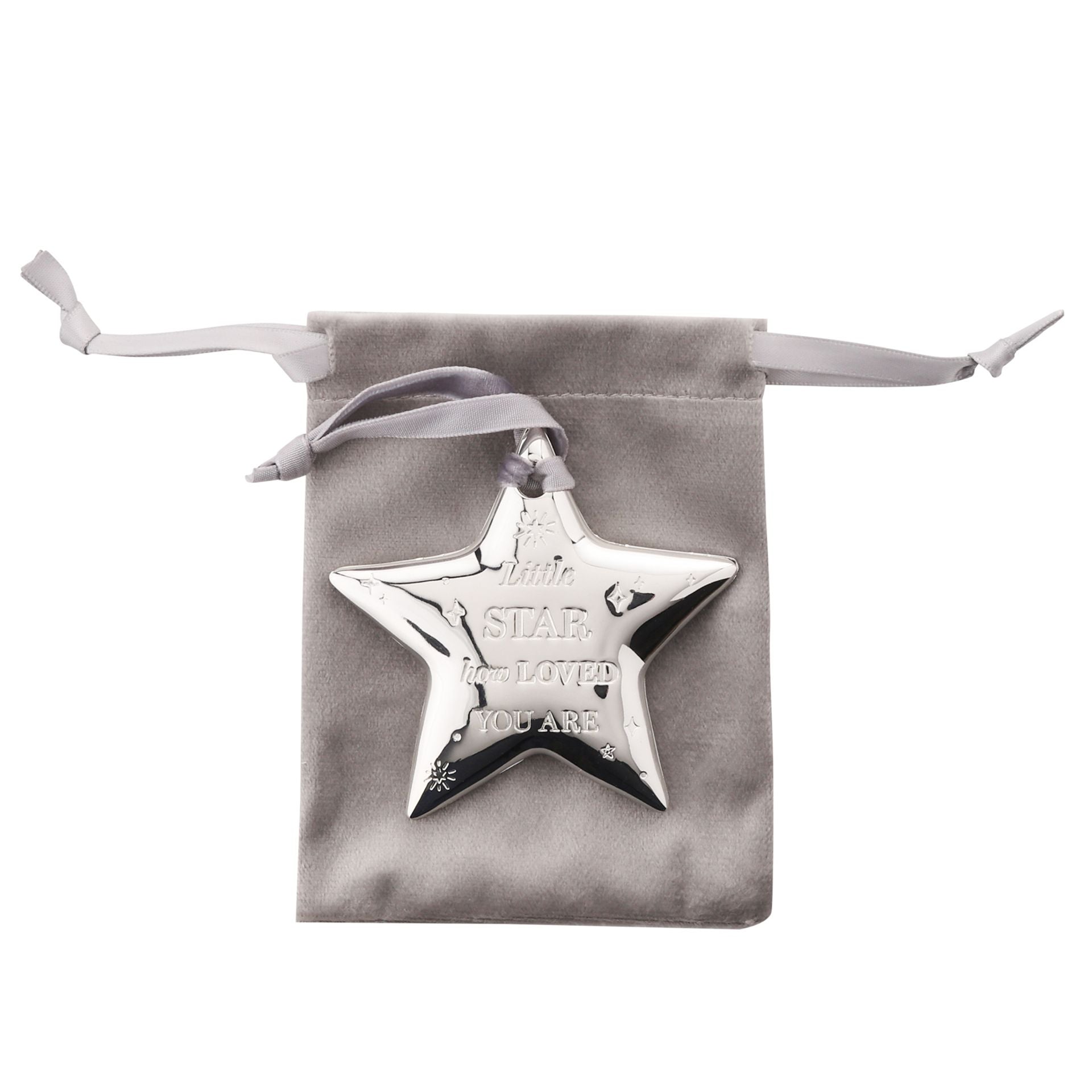 Bambino Silver Plated Star Plaque