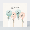 Petimo - Camille Married 2026 Balloons Wedding Card