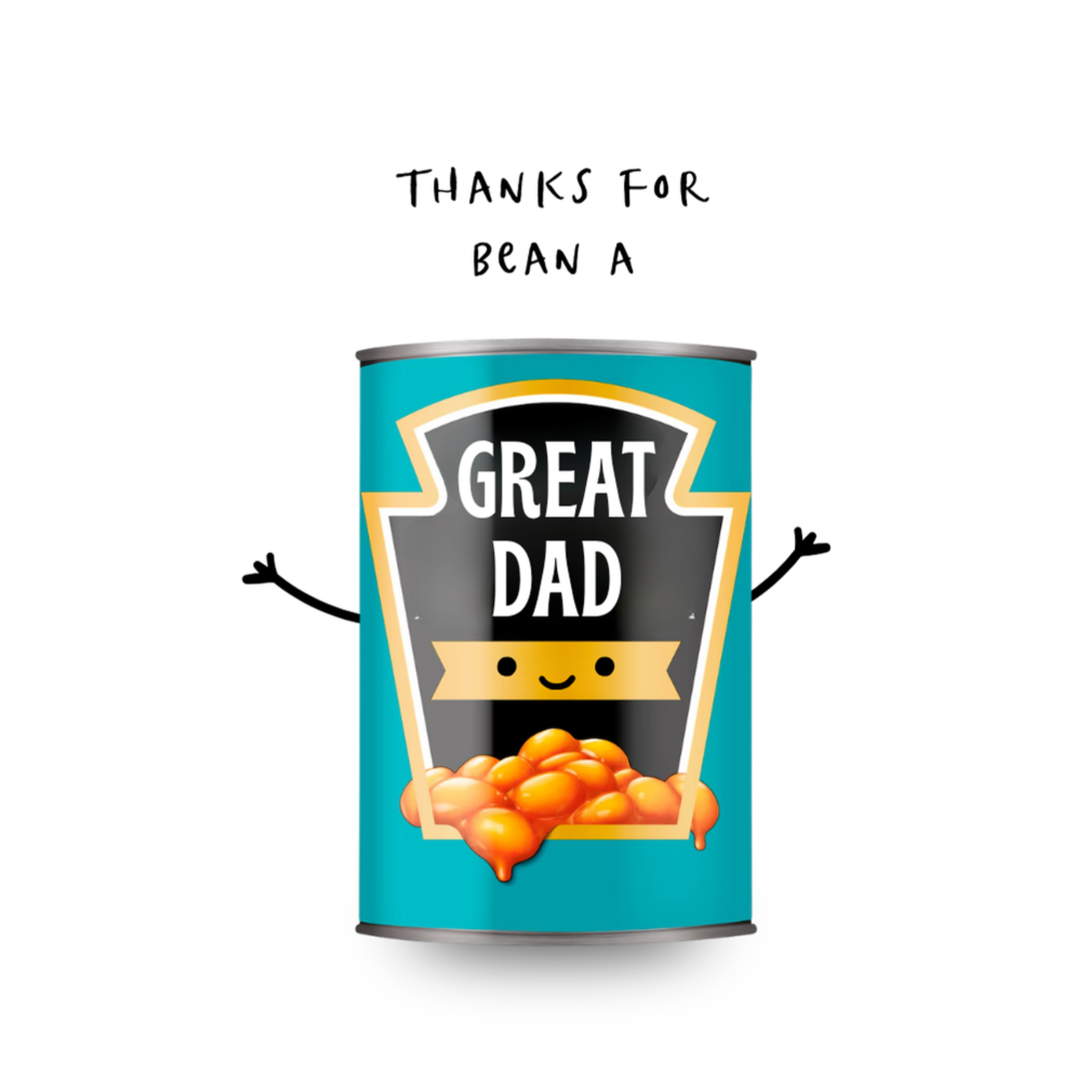 Petimo - Thanks for Bean a Great Dad Fun Cute Better Together Card
