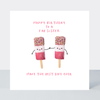 Petimo - Better Together Fab Sister Ice Lolly Cute Birthday Card