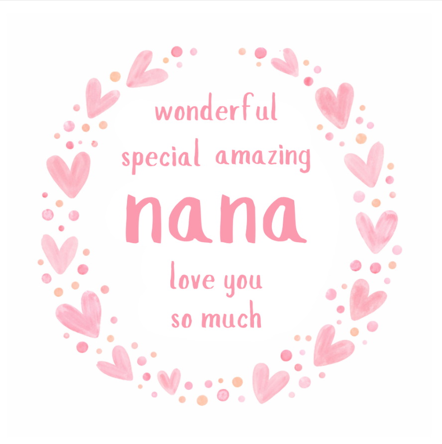 Petimo - Sweet Hearts Wonderful Special Amazing Nana Pink Heart