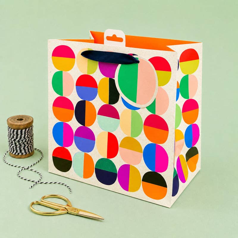 Laura Darrington Design - Luxury Multi Circle Patterned Gift Bag (Medium)