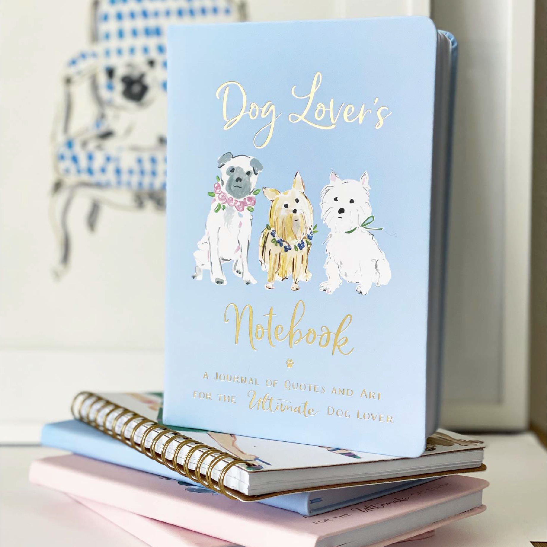 Oli Olsen - Éccolo A5 Soft Cover Dog Lover Journal - Baby Blue