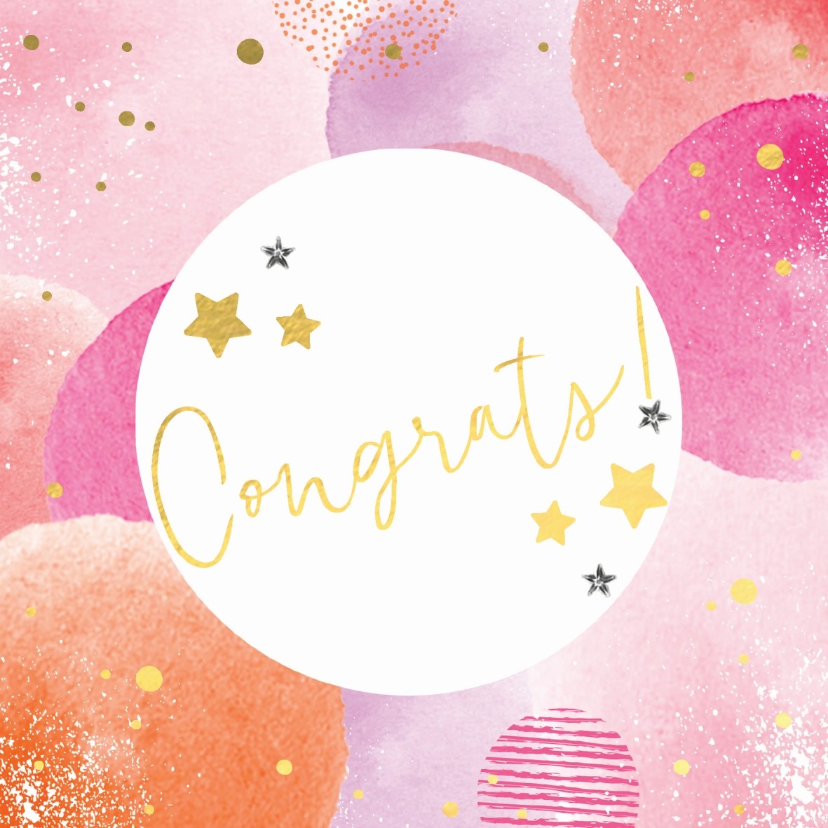 Candyfloss Congrats Card