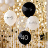 Ginger Ray Black, Nude, Cream and Champagne Gold 40th Birthday Party Balloons