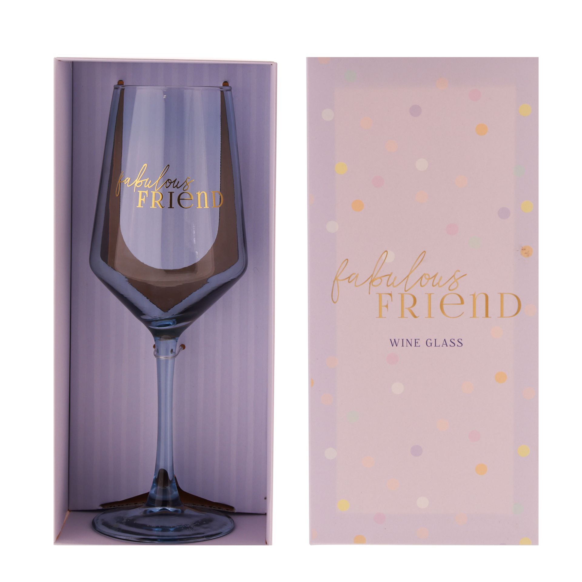 Confetti Wine Glass - Friend