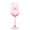 Confetti 40th Birthday Wine Glass