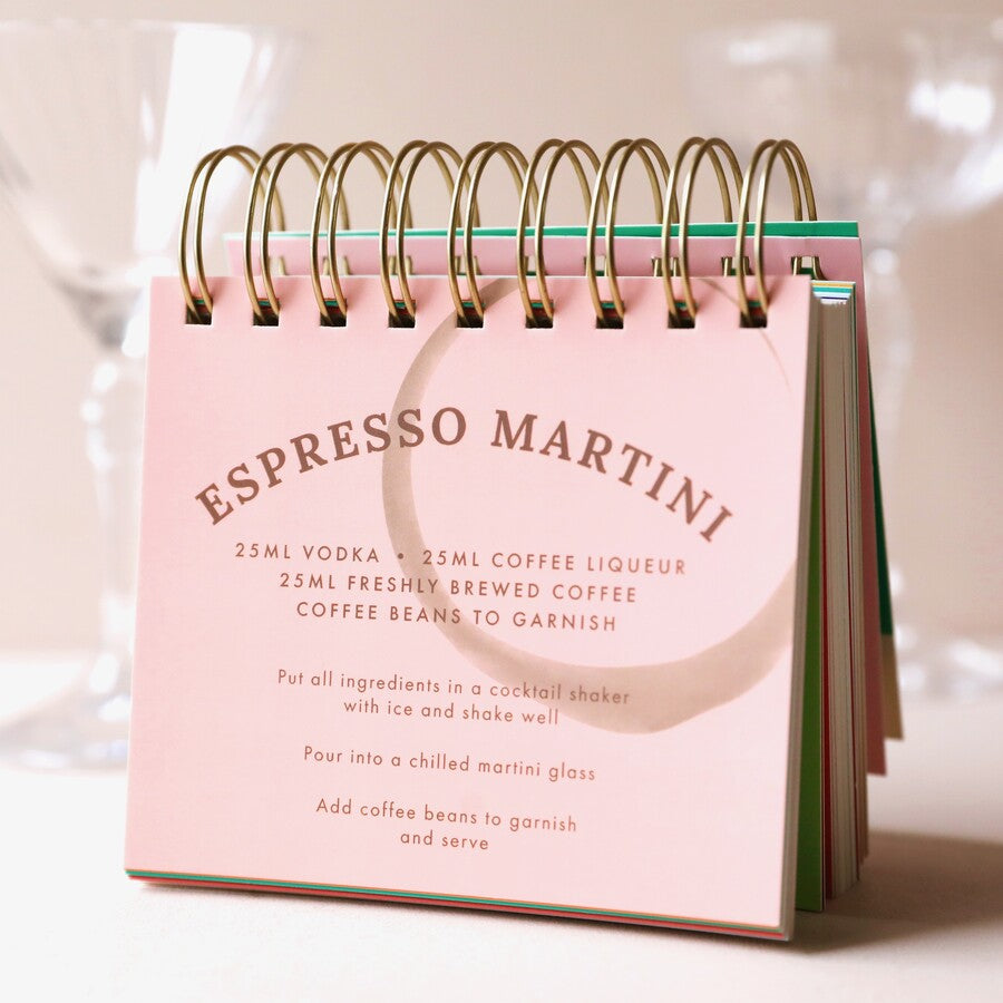 Lisa Angel Cocktail Recipe Desktop Flip Chart