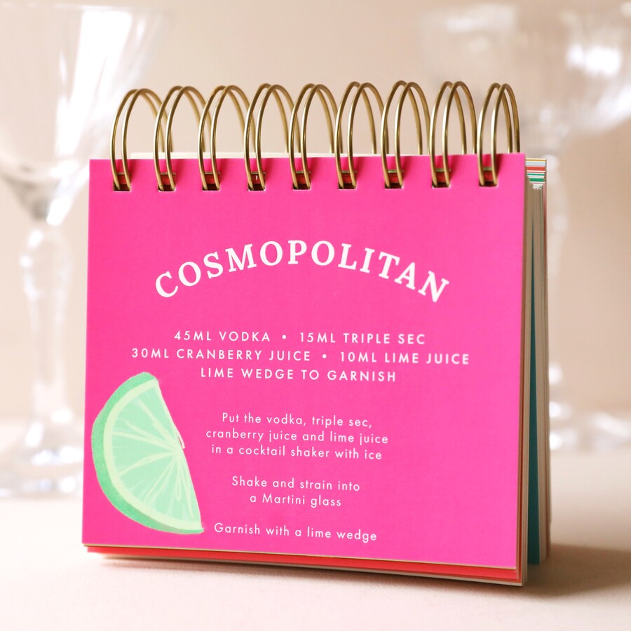 Lisa Angel Cocktail Recipe Desktop Flip Chart