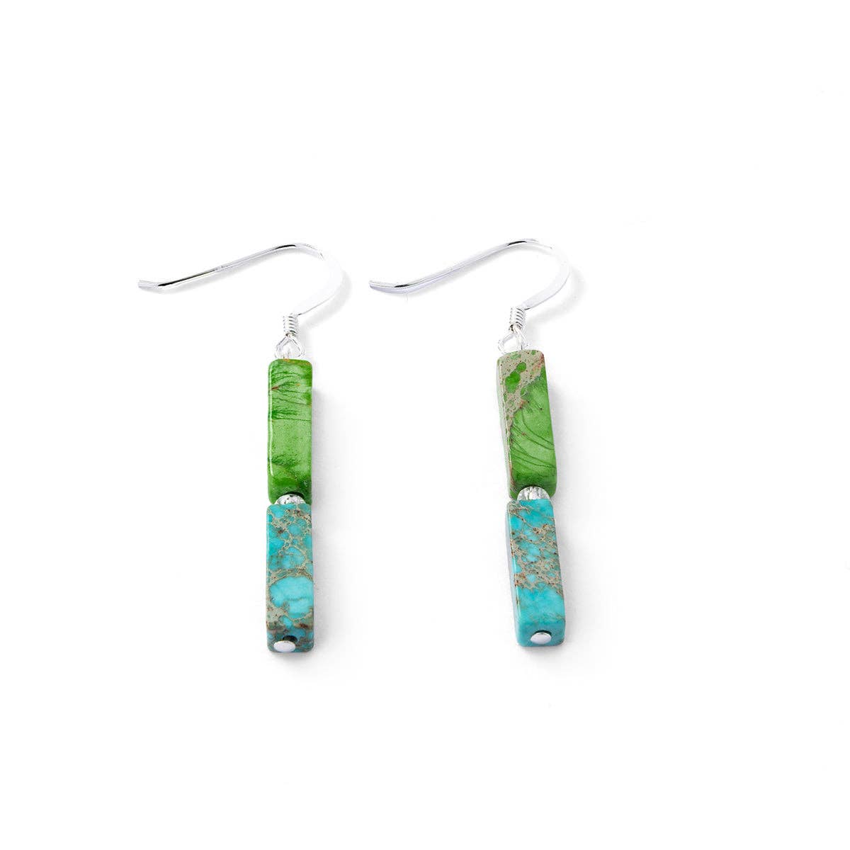 Carrie Elspeth Jewellery - Rainbow Jasper Earrings: Red/Orange