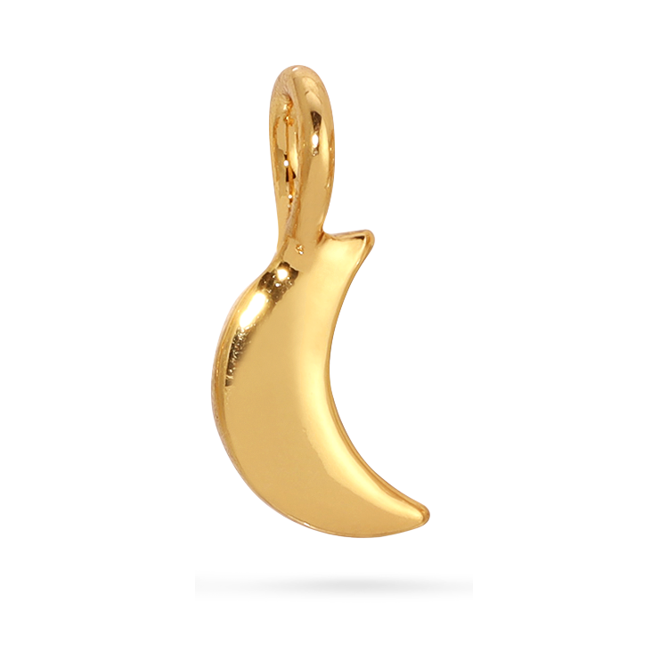 Lucky Feather - Charm Garden - Moon Charm - Gold