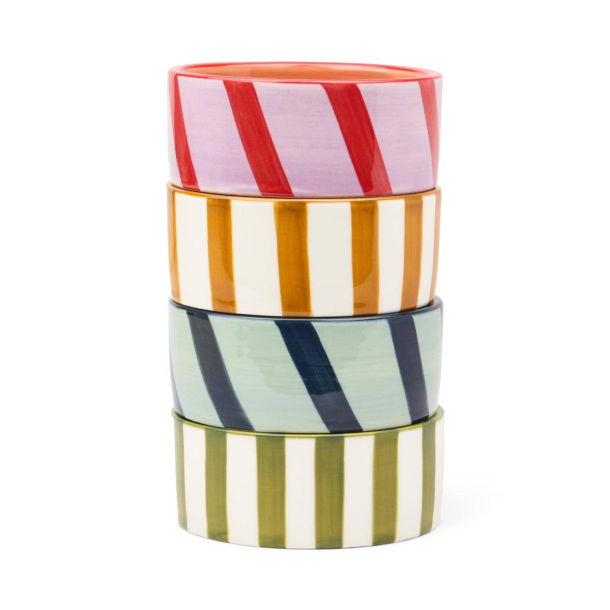 Designworks Collective - The Izzy Wine Coaster - Green Stripe