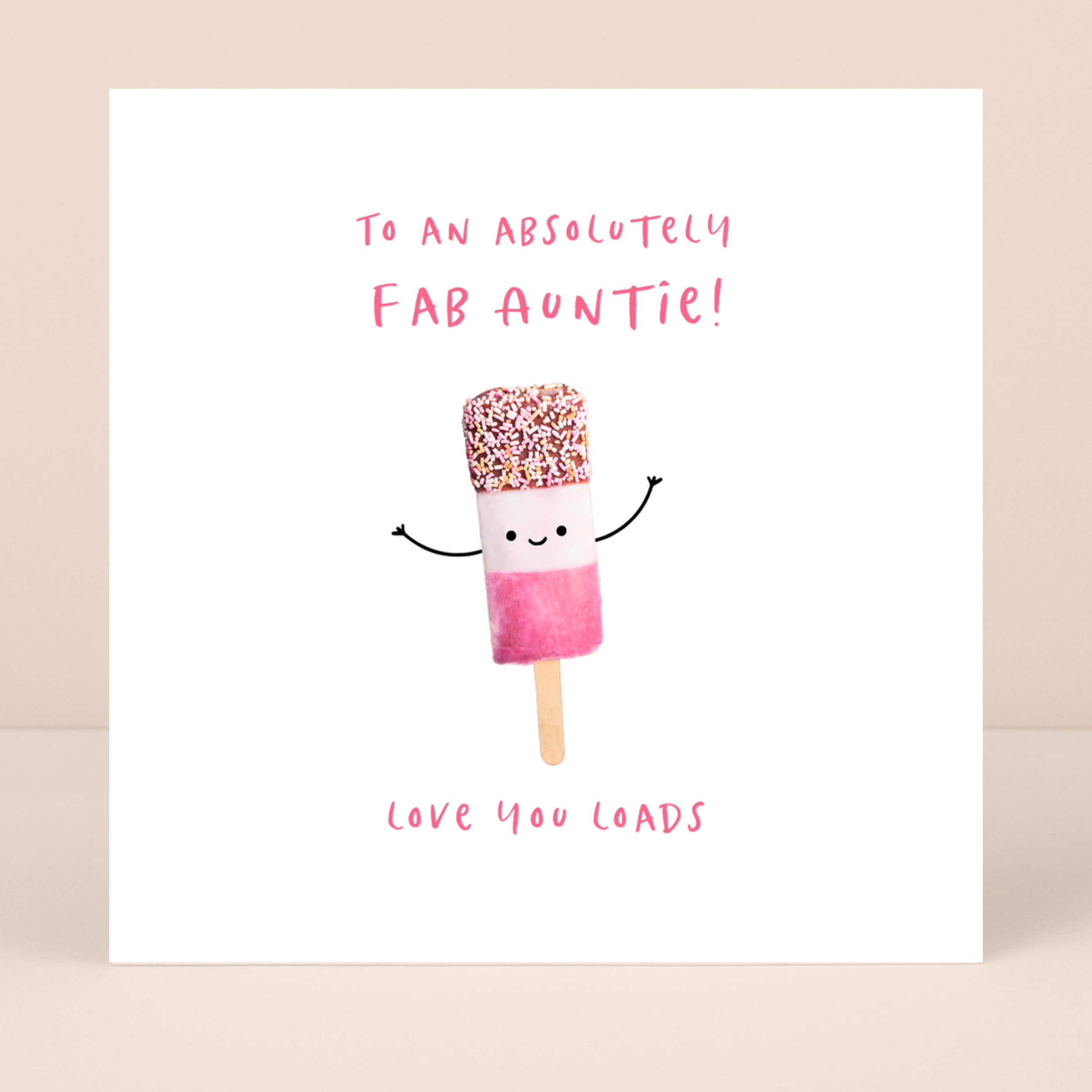 Petimo - To an Absolutely Fab Auntie Ice Lolly Cute Card 