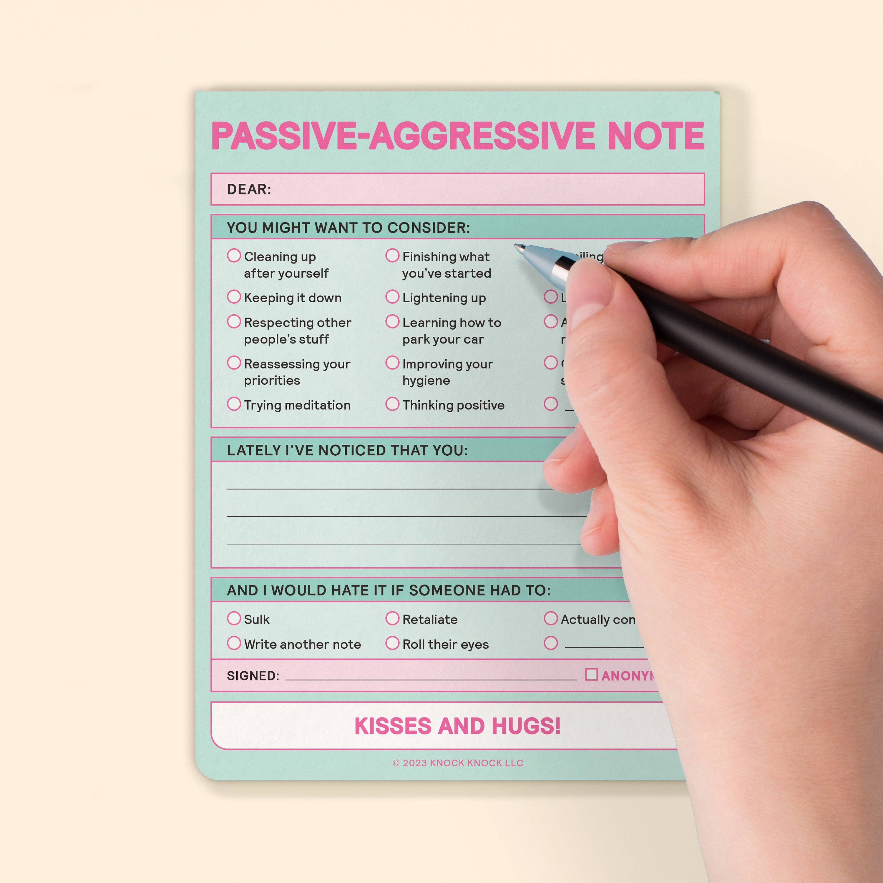 Abrams & Chronicle Books - Knock Knock Passive Aggressive Nifty Note (Pastel Version)