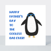 Petimo - Coolest Dad Penguin Flipping Cool Fun Father's Day Card