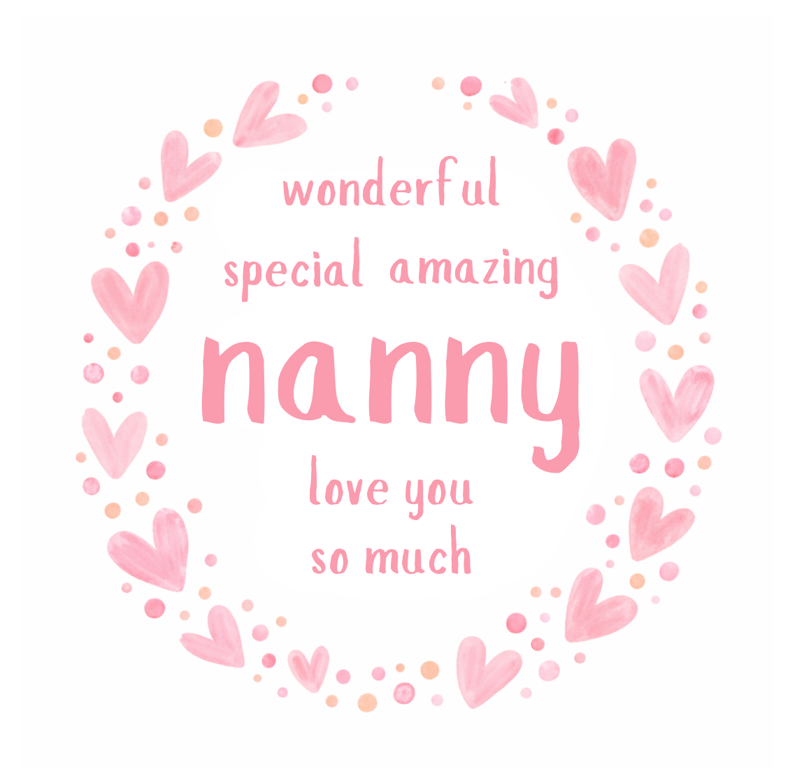 Petimo - Sweet Hearts Wonderful Special Amazing Nanny Pink Heart - More Than Just a Gift | Narborough Hall